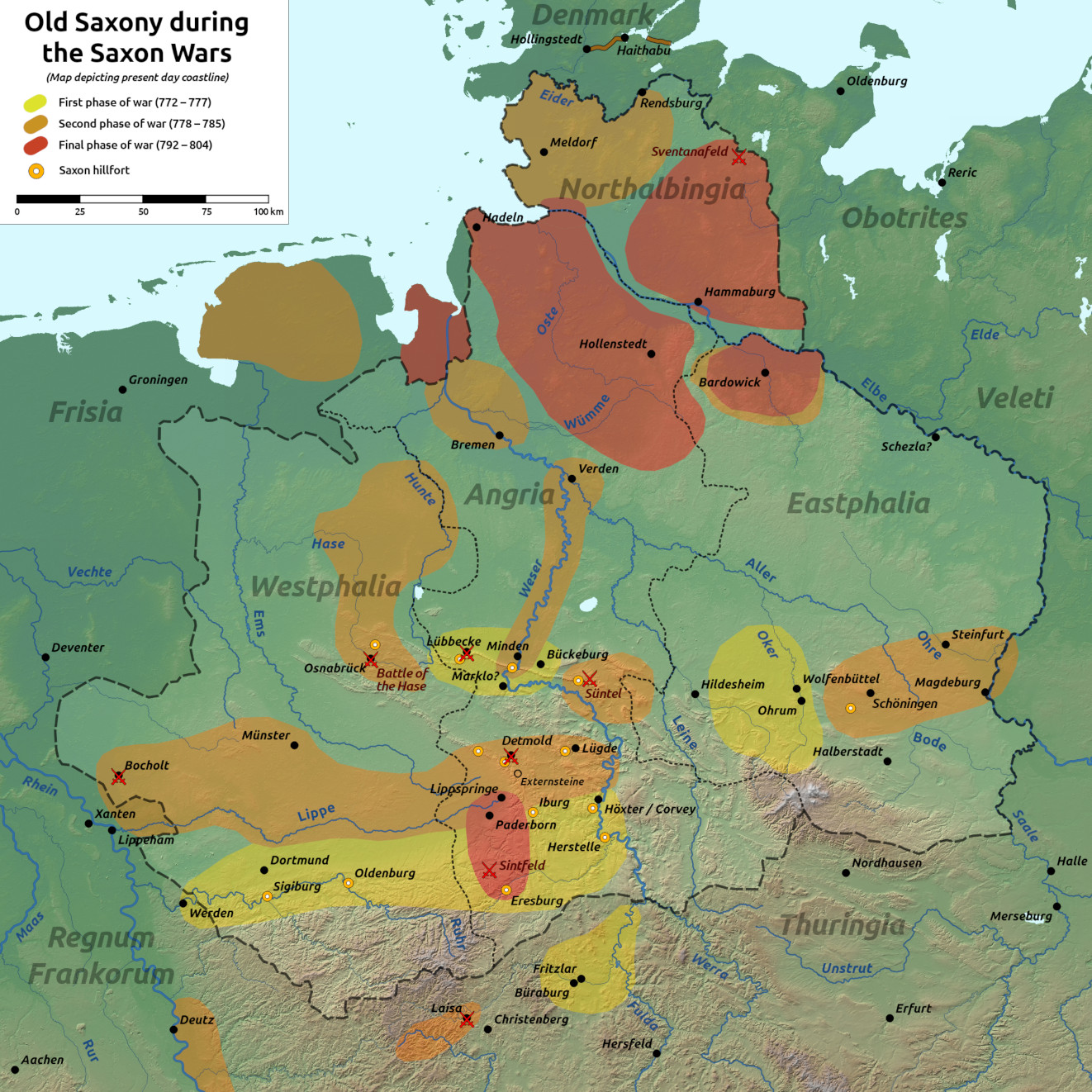 Map of the Saxon Wars